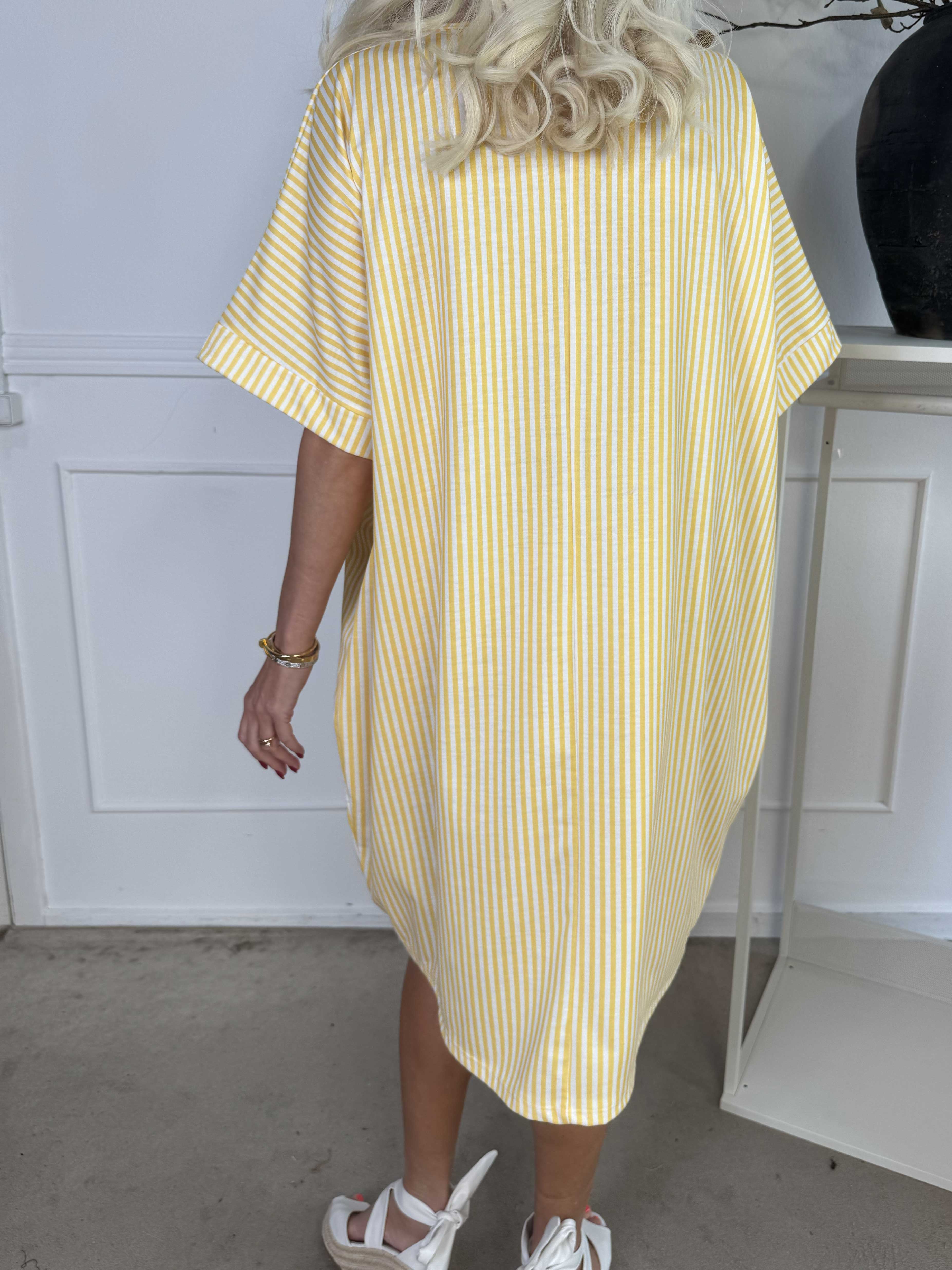 Mintu Stripe Dress - Mjuk randig klänning i bomull med similisten